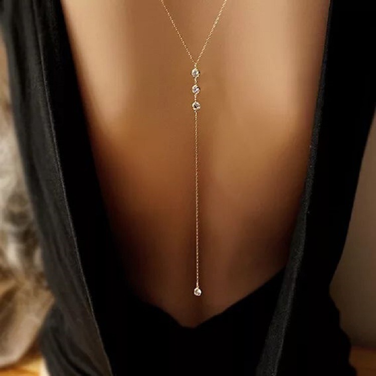 Body Jewelry Dress - Nowy Seksowny Naszyjnik z Cyrkoniami na