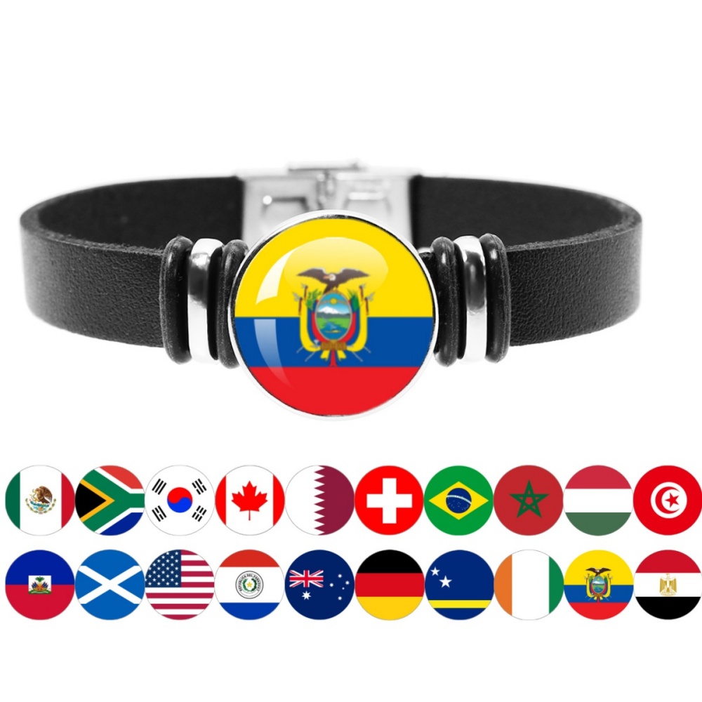 Body Jewelry Australia - Bransoletka z flagą narodową Szwajcaria Meksyk