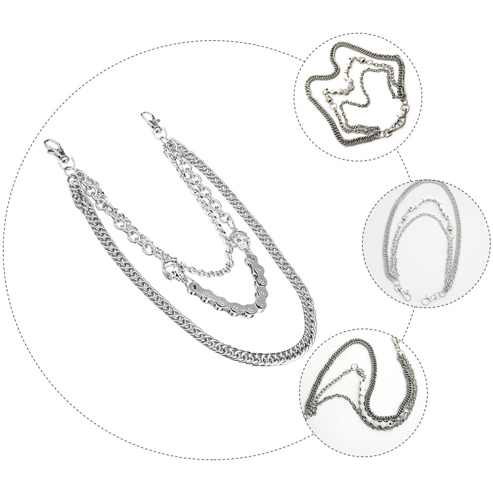 Body Jewelry Ideas - 1 szt. Srebrny Metalowy Łańcuch do