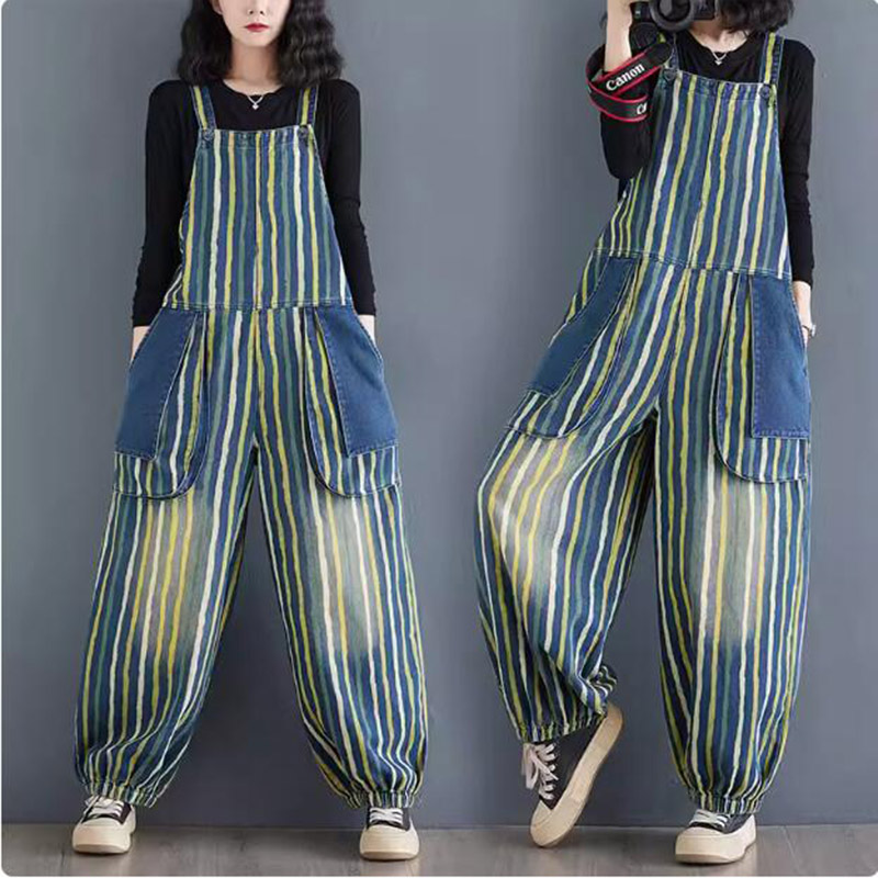 Body Jewelry Plus - Wiosna Jesień Denim Overall Jumpsuit 2024