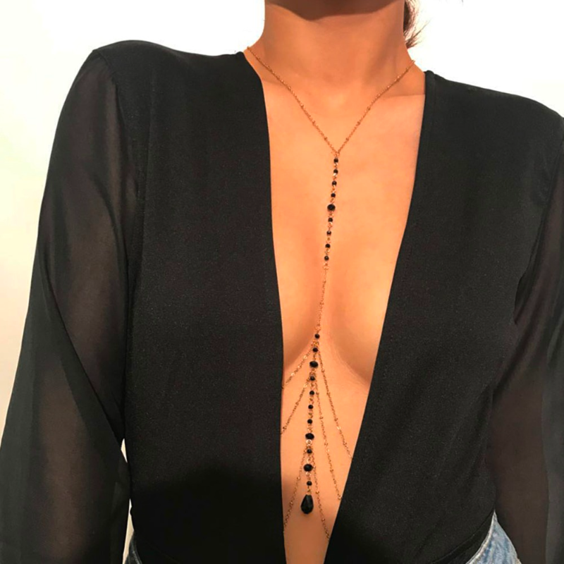 Body Jewelry Necklace - Seksowne wielowarstwowe frędzle koralik brzuch łańcuszki