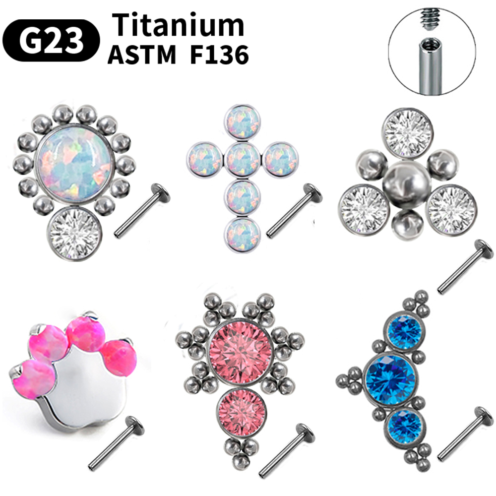 Body Jewelry Labret - Kolczyki sztyfty z tytanu G23 dla