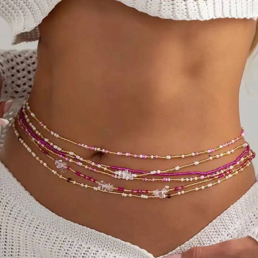 Body Jewelry Online - SHIXIN 6 szt./zestaw Boho Kolorowy Łańcuszek