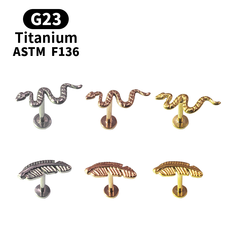 Body Jewelry Labret - Tytan G23 Labret Tragus okrągły kolczyk