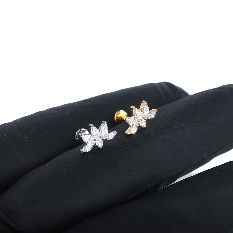 1/5 szt. Tytanowy, biały kolcz – Body Jewelry Labret recenzja i cena