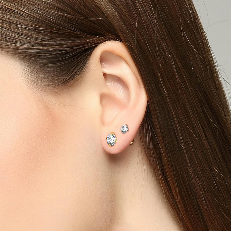 Kolczyki typu stud z cyrkonią  – Body Jewelry Labret recenzja i cena