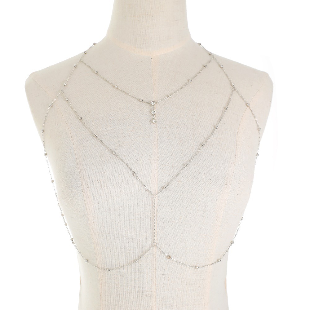 Sexy Crystal Chest Chain Harne – Body Jewelry Necklace recenzja i cena
