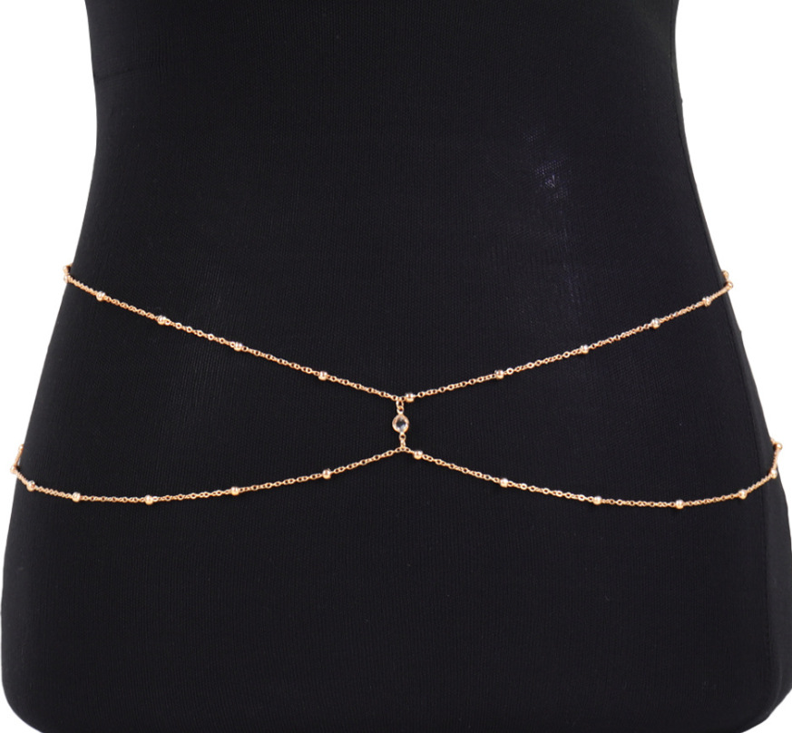 Clear Rhinestone Beaded Belly  – Body Jewelry Online recenzja i cena