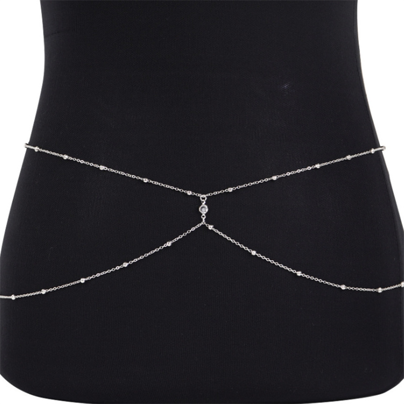 Clear Rhinestone Beaded Belly  – Body Jewelry Online recenzja i cena