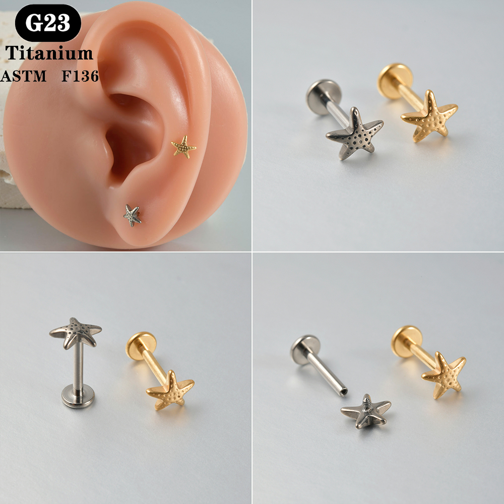 1PC ASTM F136 Titanium Labret  – Body Jewelry Labret recenzja i cena