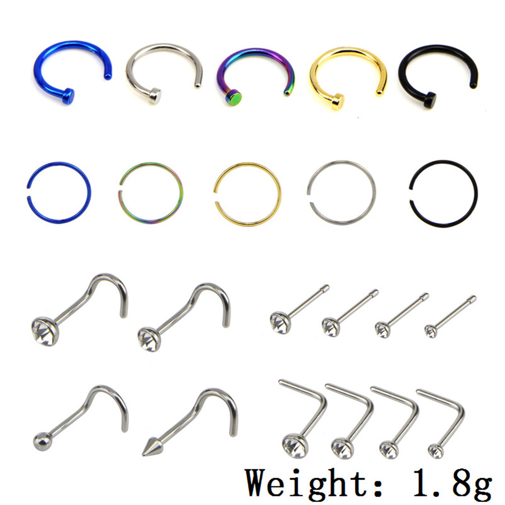 22-częściowy zestaw kolczyków  – Body Jewelry Ideas recenzja i cena