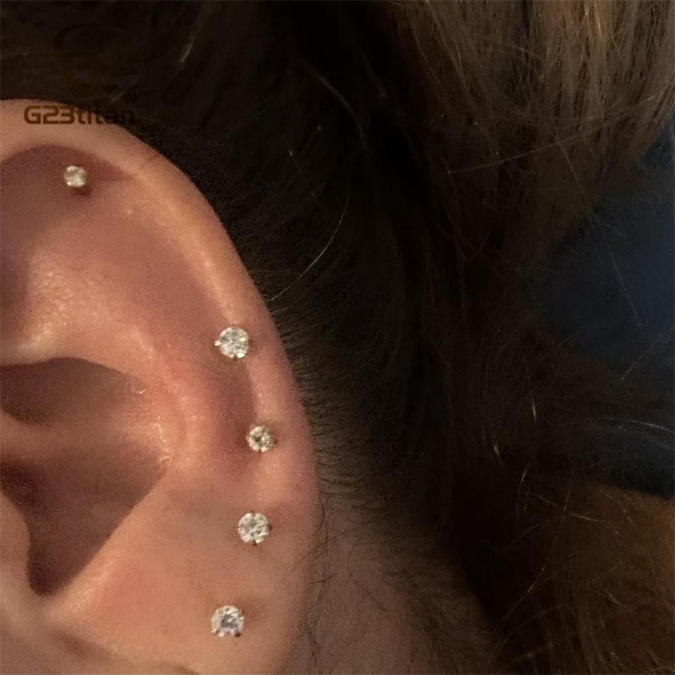 2 szt. Tytanowe kolczyki typu  – Body Jewelry Labret recenzja i cena