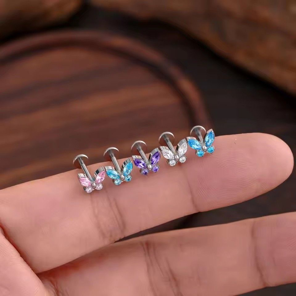 1 szt. Tytanowy labret motylko – Body Jewelry Labret recenzja i cena
