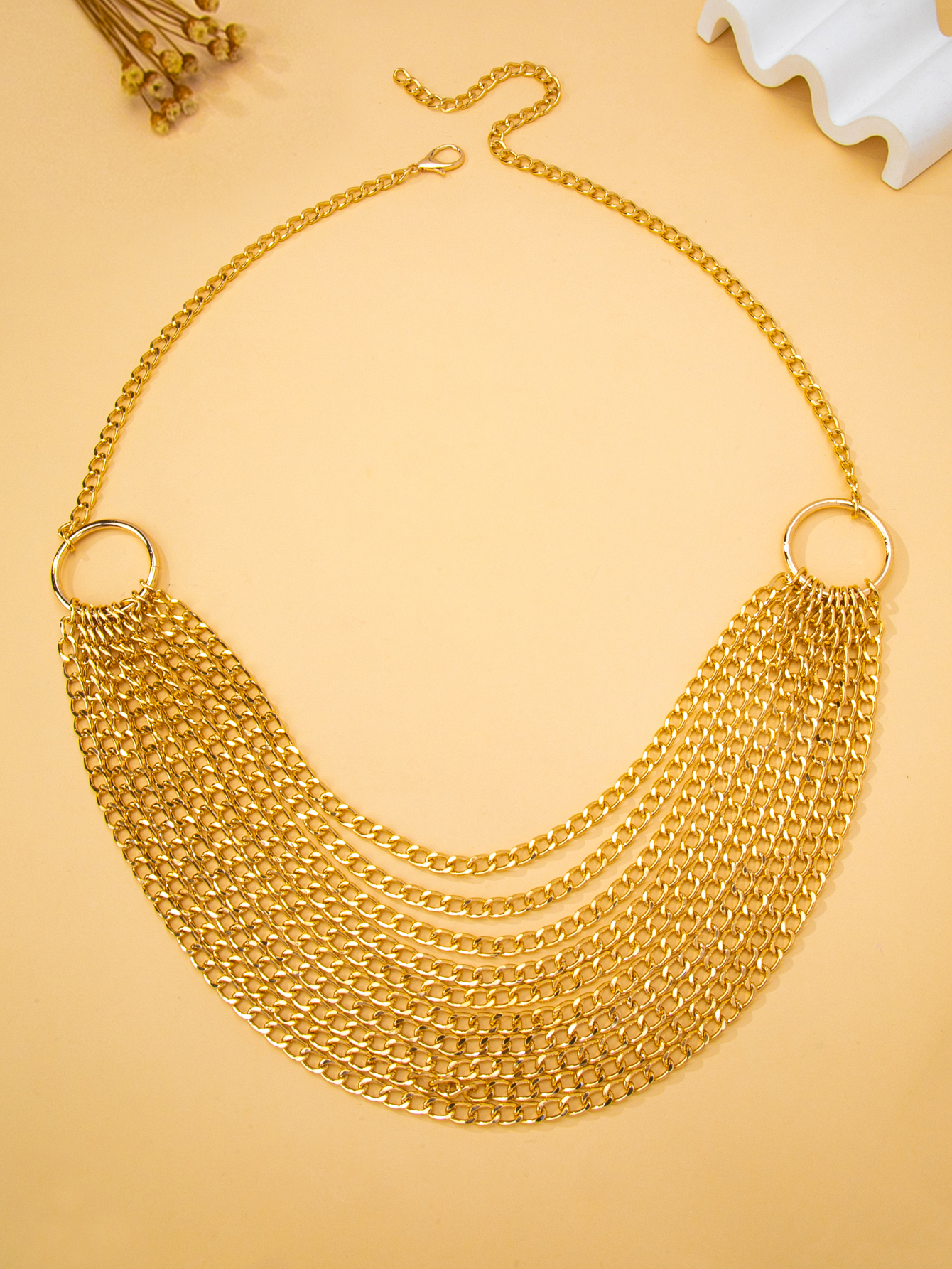 Wielowarstwowy złoty łańcuszek – Body Jewelry Hot recenzja i cena